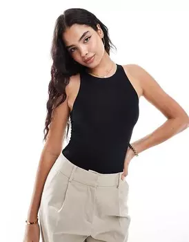 Коммандо – Черное боди с высоким воротником