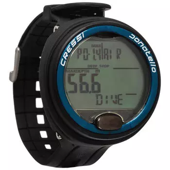 Компьютер для дайвинга с аквалангом DONATELLO blue CRESSI, черный / синий