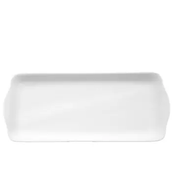 Компактная белая квадратная тарелка для торта 34,5x14,5 см Seltmann Weiden, белый