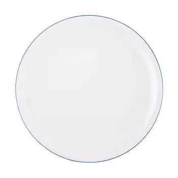 Компактная обеденная тарелка с синей каймой, 27 см Seltmann Weiden, белый синий