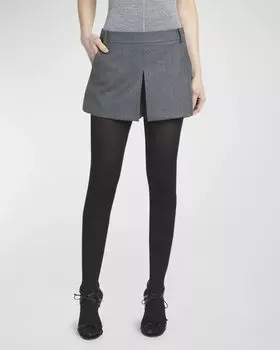 Компактная плиссированная юбка из натуральной шерсти TOM FORD, цвет Grey Melan