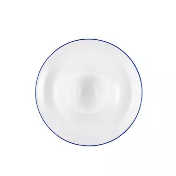 Компактная подставка для яиц с синим краем и полкой 12,5 см Seltmann Weiden, белый синий