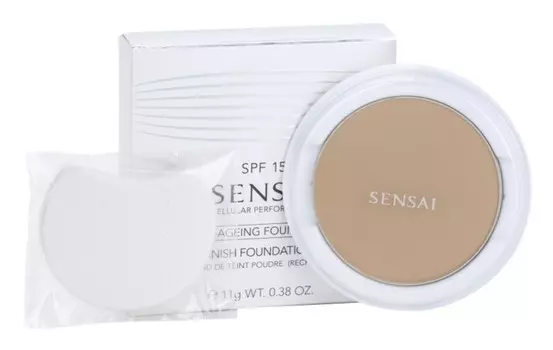 Компактная порошковая начинка против морщин Sensai Cellular Performance Cream Foundation, оттенок TF22 Natural Beige SPF 15 11 г