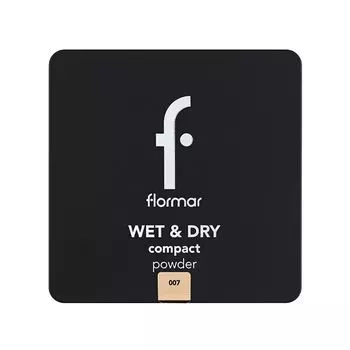 Компактная пудра для сухого и влажного нанесения Flormar, цвет 007 caramel peach, 10 гр