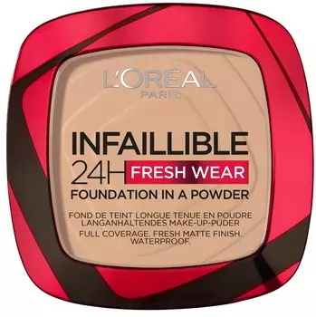 Компактная пудра infaillible 24h fresh wear foundation in a powder LOral Paris, цвет nr. 130, вес 9 гр.
