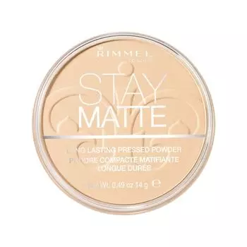 Компактная пудра Stay matte Rimmel, цвет 1 transparent, 14 гр