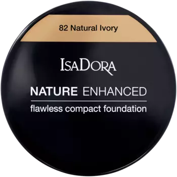 Компактная тональная основа для лица 82 натуральная слоновая кость Isadora Nature Enhanced, 10 гр