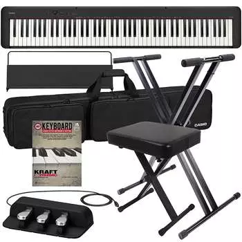 Компактное цифровое пианино Casio CDP-S160 — черный НАБОР STAGE ESSENTIALS BUNDLE CDP-S160 Black