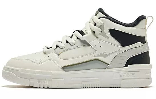 Компактные мужские кроссовки для скейтбординга 2.0 с высоким верхом из микрокристаллического белого цвета с серым оттенком Erke