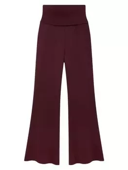 Компактные трикотажные расклешенные брюки Stella Mccartney, цвет Maple Red