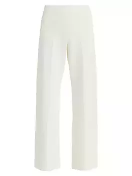 Компактные трикотажные широкие брюки Jil Sander, цвет natural