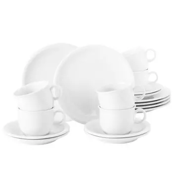 Компактный белый кофейный набор из 18 предметов Seltmann Weiden, белый