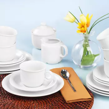 Компактный белый кофейный сервиз на 20 штук Seltmann Weiden, белый