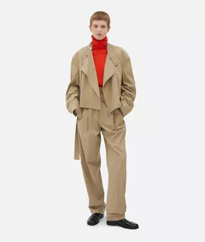 Компактный хлопковый блузон Bottega Veneta