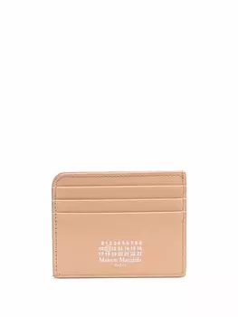 Компактный картхолдер с декоративной строчкой Maison Margiela, бежевый