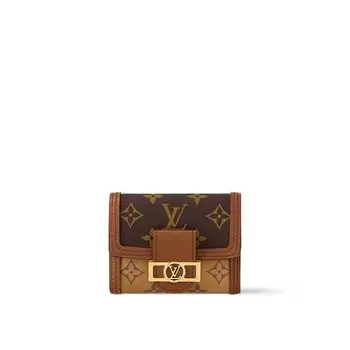 Компактный кошелек Dauphine Louis Vuitton, коричневый