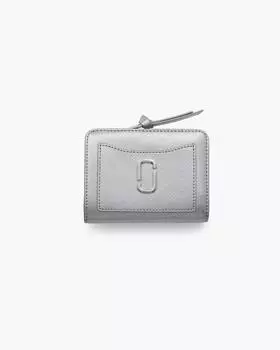 Компактный кошелек Metallic Utility Snapshot Mini Marc Jacobs, серебряный