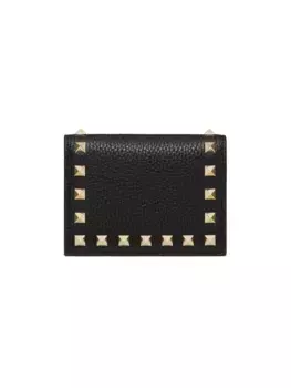 Компактный кошелек Valentino Garavani Rockstud, черный