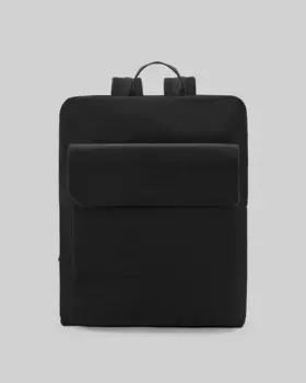 Компактный мужской рюкзак с клапаном Adolfo Dominguez, черный