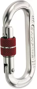 Компактный овальный карабин с винтовой муфтой C.A.M.P., серый