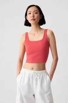 Компактный укороченный жилет из джерси Gap, розовый