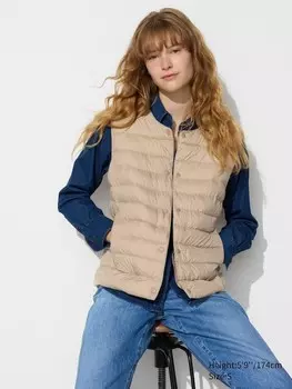 Компактный жилет Puffertech Uniqlo, 32 бежевый