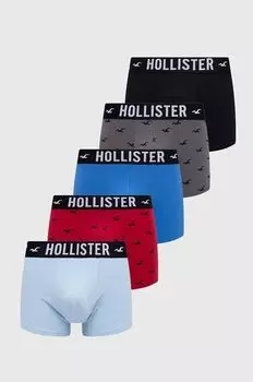Компания Холлистер 5 пар боксеров Hollister Co., красный