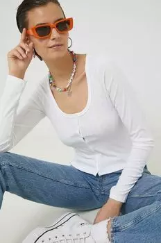 Компания Холлистер длинный рукав Hollister Co., белый