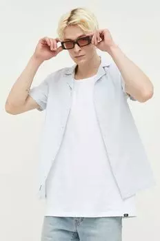 Компания Холлистер хлопчатобумажную рубашку Hollister Co., синий