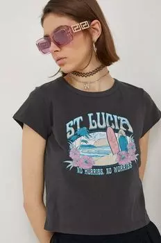 Компания Холлистер хлопковая футболка Hollister Co., черный