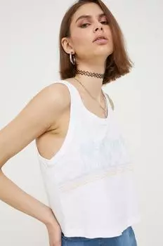 Компания Холлистер хлопковый топ Hollister Co., белый