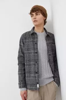 Компания Холлистер куртка-рубашка из смесовой шерсти Hollister Co., серый