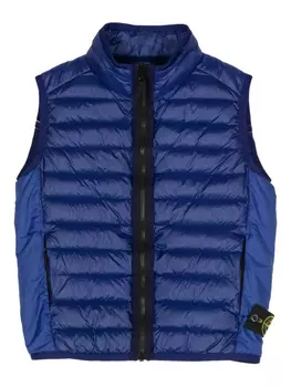 Компас-значок внизу жилета Stone Island Junior, синий