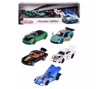 Комплект 5 Автомобилей Majorette Porsche Edition 1:64 Новая Металлическая Модель
