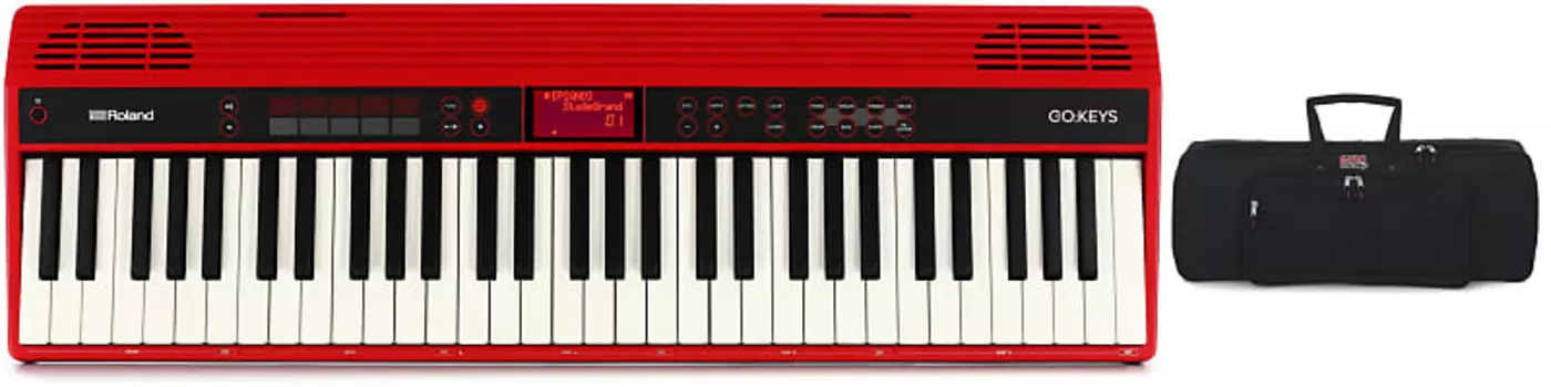 Комплект 61-клавишной клавиатуры Roland GO:KEYS для создания музыки с мягкой сумкой для клавиатуры Gator GKB-49 Roland + Gator GO-61K=1 GKB-49=1