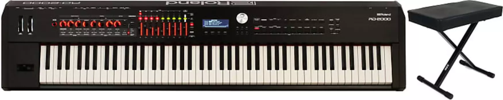 Комплект 88-клавишного сценического фортепиано Roland RD-2000 со стойками KT7800+ Deluxe X-Style Bench Roland + On-Stage RD-2000=1 KT7800+=1