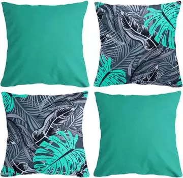 Комплект Amilian из 4 декоративных подушек с наполнителем 40 х 40 см, 16 х 16 дюймов, декоративные подушки, диванные подушки с чехлом для спальни, гостиной, детской комнаты, черный
