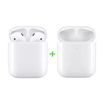Комплект Apple AirPods 2 (проводная зарядка) + Apple MagSafe Charging Case, белый
