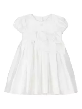 Комплект атласного платья Dolce & Gabbana Kids, белый