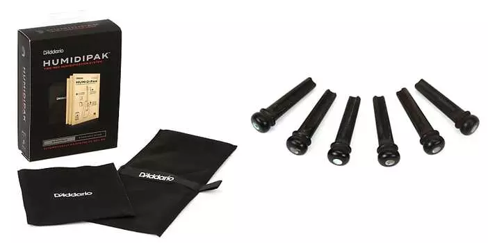 Комплект автоматической системы контроля влажности D'Addario Humidipak с перемычками Taylor Ebony с точками Abalone Taylor + D'Addario 7251=1 PW-HPK-01=1