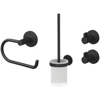 Комплект аксессуаров для ванной комнаты Lenz «NERO», (набор), черный