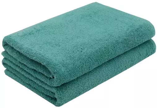 Комплект банных полотенец, 2 шт., хлопок, 100х150 см, бирюзовый Zollner