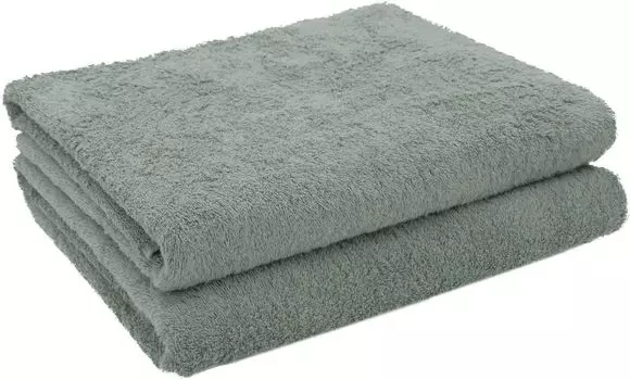 Комплект банных полотенец, 2 шт., серого цвета, 100х150 см, 100% хлопок. Zollner, серый