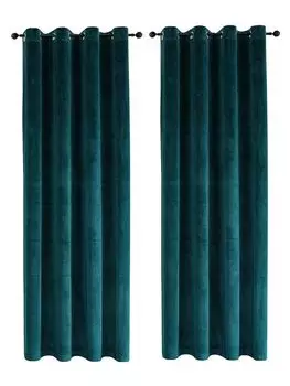 Комплект бархатных штор, 2 шт. В 304 x Ш 132 см (290 г/м) бархатные шторы для гостиной рождественские шторы непрозрачные шторы термозанавески Haus und Deko