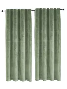 Комплект бархатных штор из 2-х люверсов антрацит 140х145 см плотная бархатная мягкая непрозрачная штора Haus und Deko