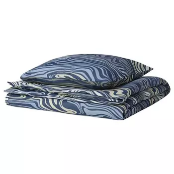 Комплект белья Ikea Klippnejlika Lined Sheet And Pillowcase,150x200/50x60 см