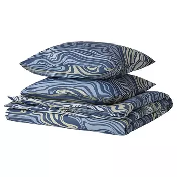 Комплект белья Ikea Klippnejlika Lined Sheet And Pillowcase, 240x220/50x60 см