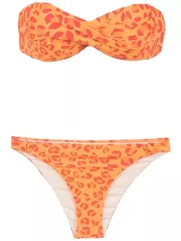 Комплект бикини-бандо с принтом Amir Slama, желтый