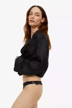 Комплект бикини из 3 предметов со стрингами H&M, черный