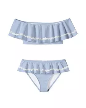 Комплект бикини из двух частей Girl's Ric Rac с рюшами, размер 4–14 Stella Cove, цвет Blue